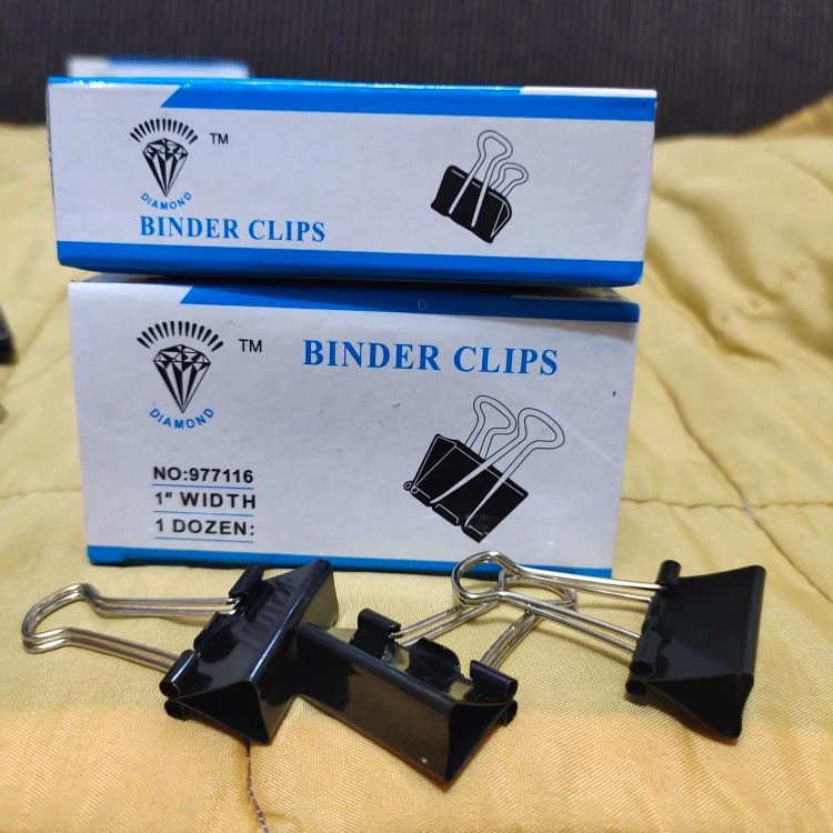 Heavy Duty Diamond Fold Back Paper Clips - 12 Pcs