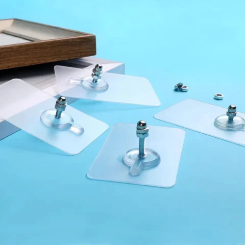 Pack of 5 Transparent Wall Hanging Sticky Hooks