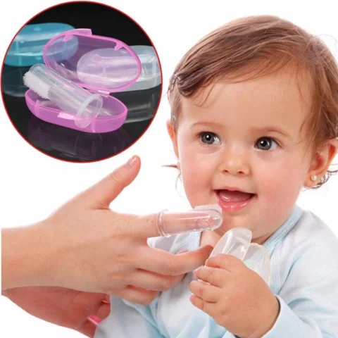 Silicone Baby Finger Toothbrush Kids Gum Cleaning Brush