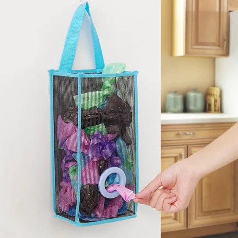 Multi Purpose Hanging Shopper Bag Dispenser Organizer