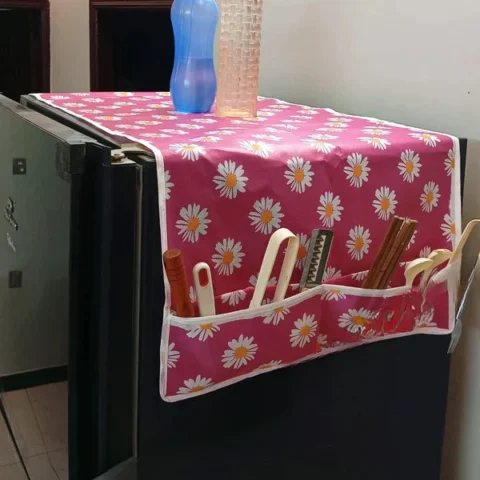 fridge cover with 6 pockets organizer waterproof baytodeal pakistan