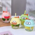Funny Faces Slub Glass Sipper