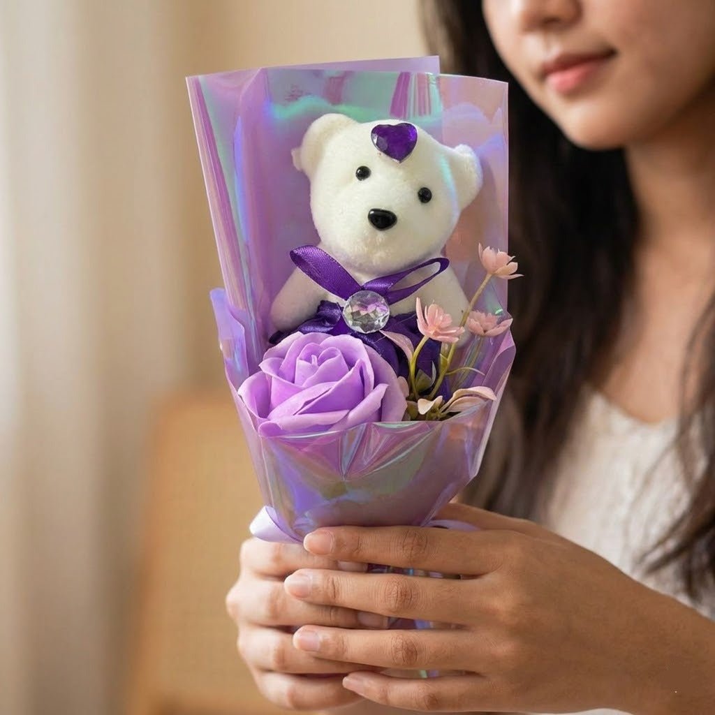 Creative Fabric Knitted Flower Bouquet