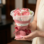 Creative Fabric Knitted Flower Bouquet (Random Color)