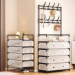 Multi-Functional Storage Cabinet with Coat Rack & Hooks