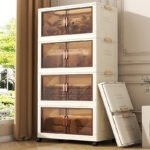 4 Layer Storage Cabinet with Transparent Doors