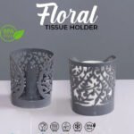 Flower Design Tissue Roll Paper Holder.