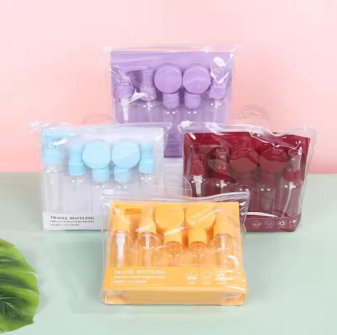 7pcs Empty Refillable Mini Plastic Bottles