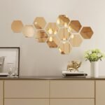 10PCs Hexagon Wall Mirror Sticker (3x3 inch)