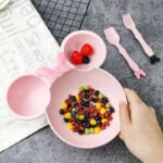 3PCs Wheat Straw Kids Dinner Set